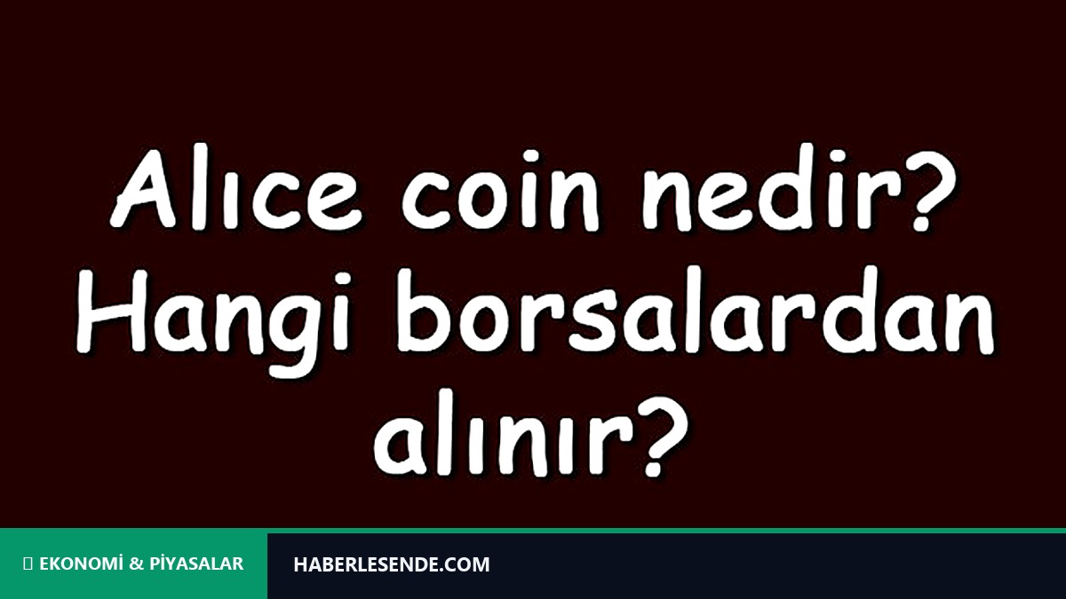 Alıce coin nedir? Hangi borsalardan alınır? Myneighboralice ne zaman çıktı? Ne iş yar?