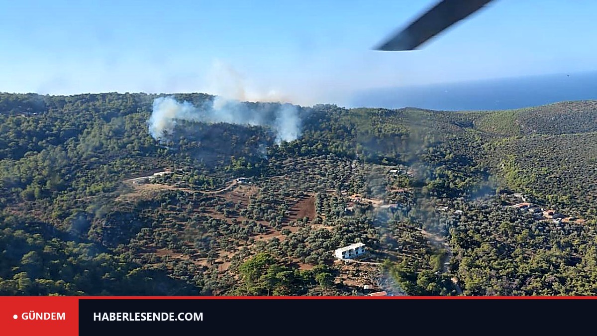 Antalya Kaş'ta çıkan orman yangınına müdahale ediliyor