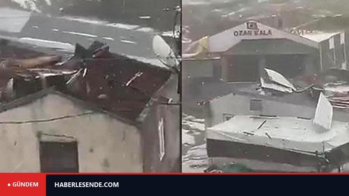 Çıldır’da şiddetli dolu ve fırtına: 20’den fazla evin çatısı uçtu