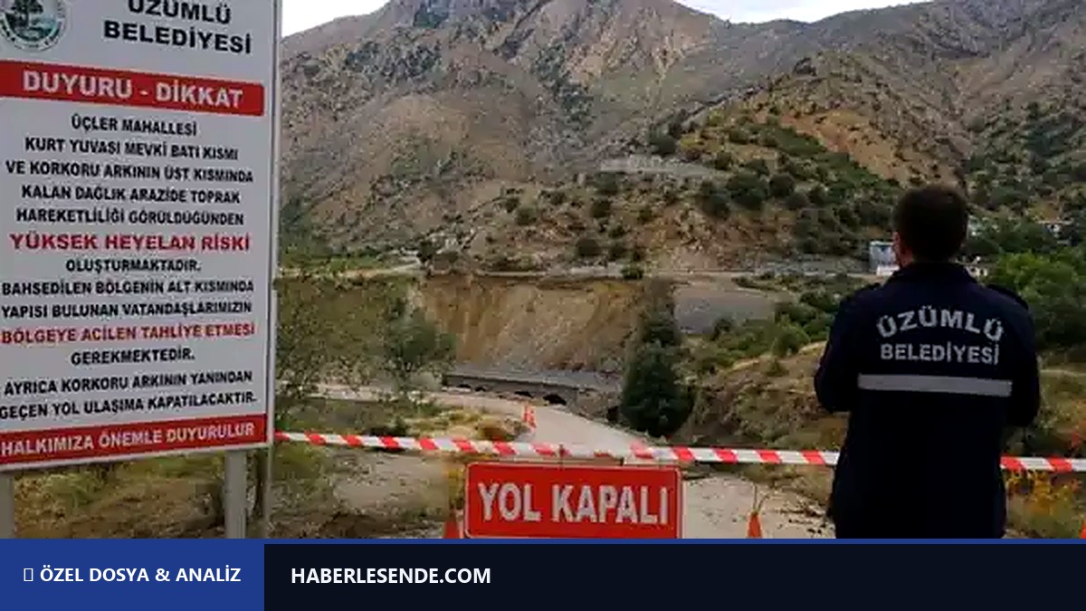 Erzincan'da heyelan riski nedeniyle 6 bağ evi tahliye edildi