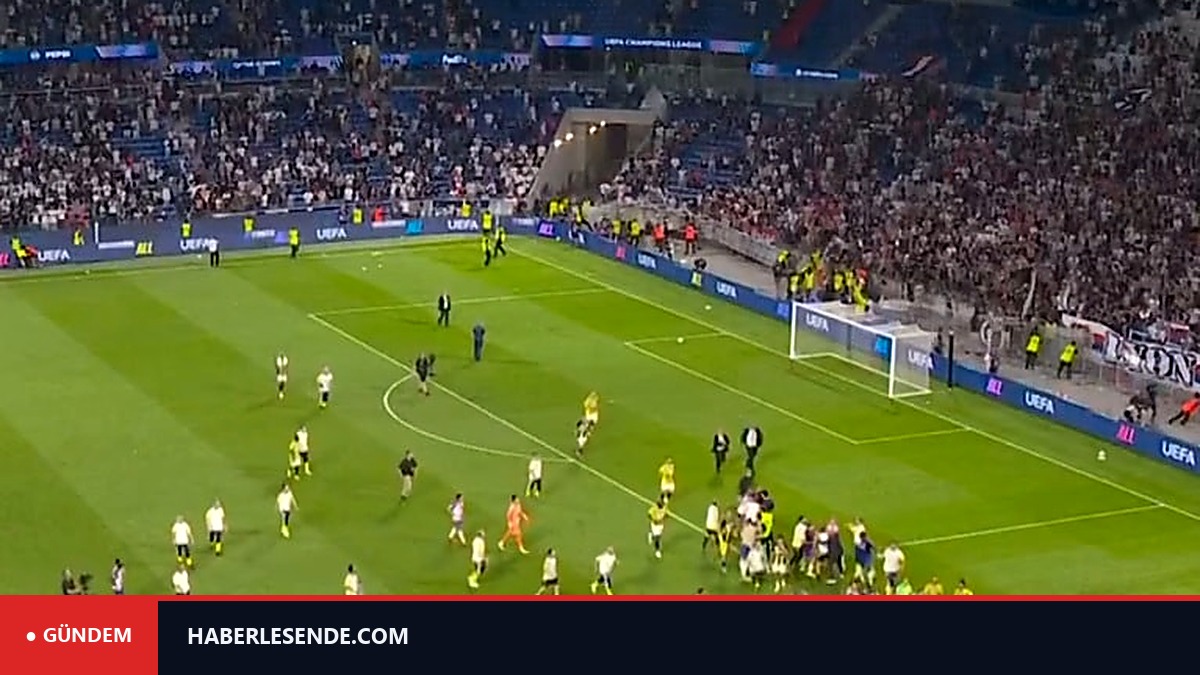 Maç bitti saha içi karıştı!