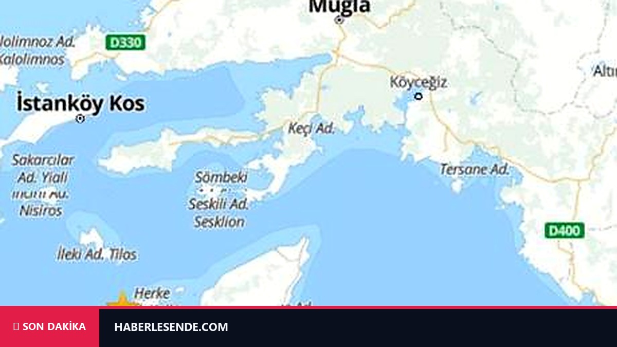 Muğla açıklarında 4.1 büyüklüğünde deprem
