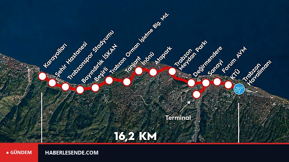 Trabzon'da raylı sistem hattının temeli 1 Eylül'de atılacak