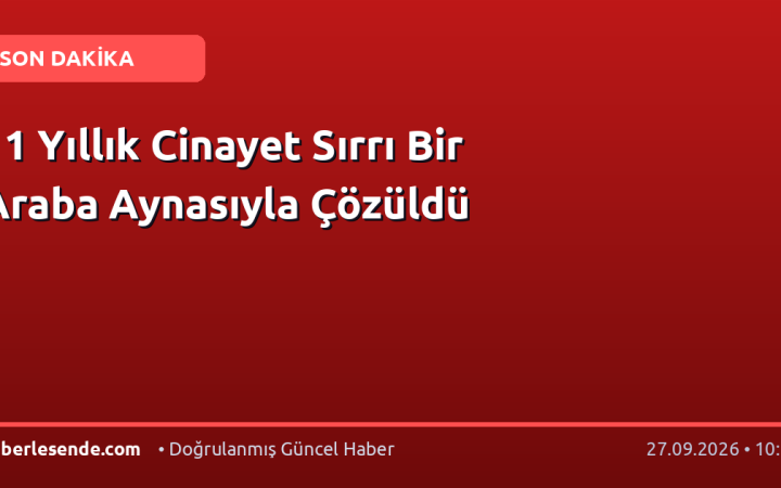 11 Yıllık Cinayet Sırrı Bir Araba Aynasıyla Çözüldü