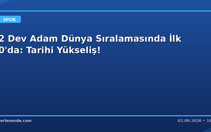 12 Dev Adam Dünya Sıralamasında İlk 10'da: Tarihi Yükseliş!