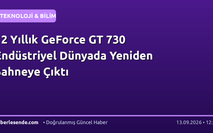 12 Yıllık GeForce GT 730 Endüstriyel Dünyada Yeniden Sahneye Çıktı