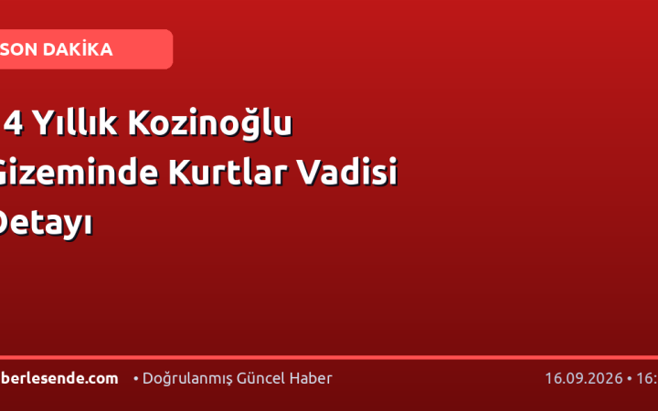 14 Yıllık Kozinoğlu Gizeminde Kurtlar Vadisi Detayı
