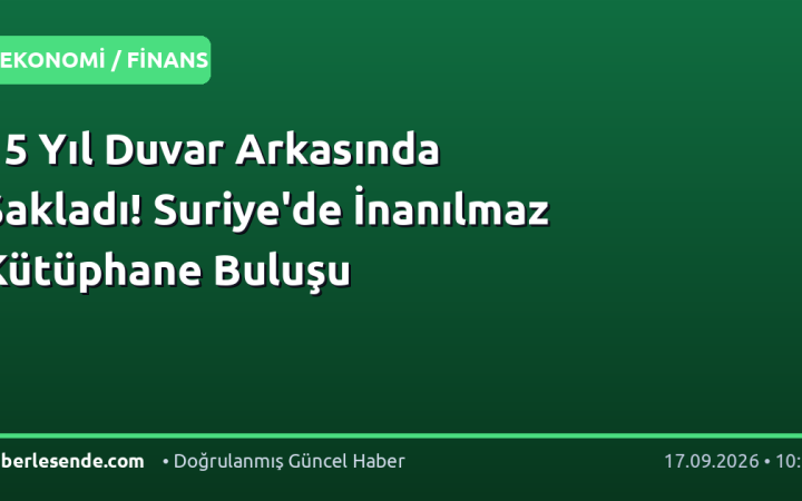 15 Yıl Duvar Arkasında Sakladı! Suriye'de İnanılmaz Kütüphane Buluşu