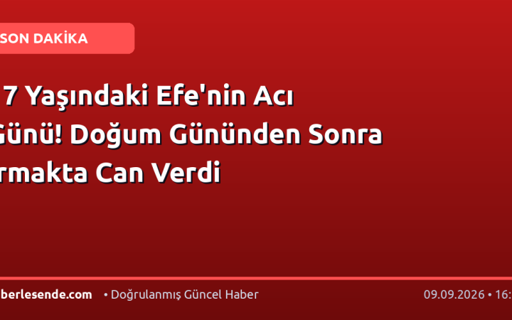 17 Yaşındaki Efe'nin Acı Günü! Doğum Gününden Sonra Irmakta Can Verdi