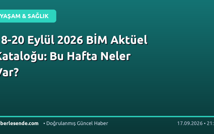 18-20 Eylül 2026 BİM Aktüel Kataloğu: Bu Hafta Neler Var?