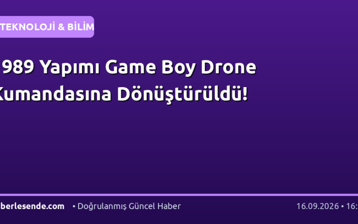 1989 Yapımı Game Boy Drone Kumandasına Dönüştürüldü!