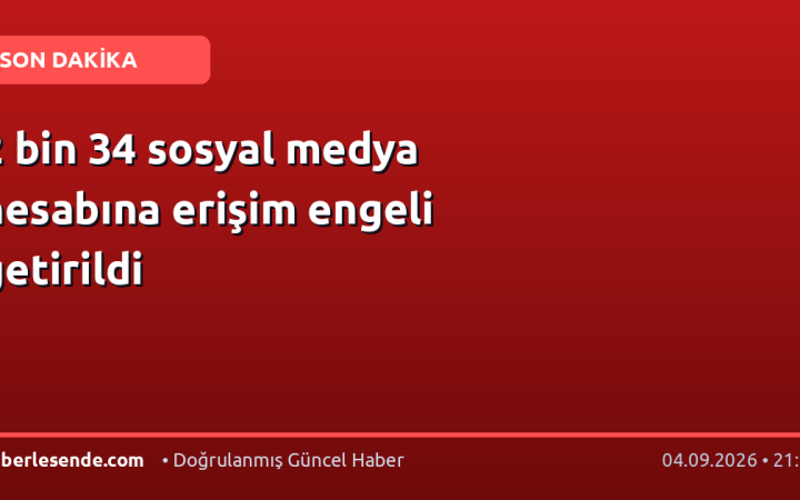2 bin 34 sosyal medya hesabına erişim engeli getirildi