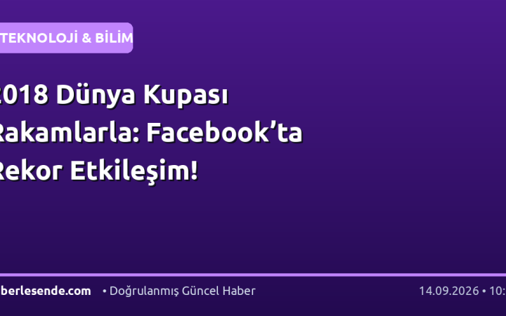 2018 Dünya Kupası Rakamlarla: Facebook’ta Rekor Etkileşim!