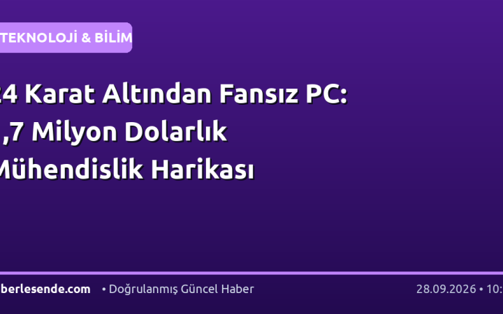 24 Karat Altından Fansız PC: 1,7 Milyon Dolarlık Mühendislik Harikası