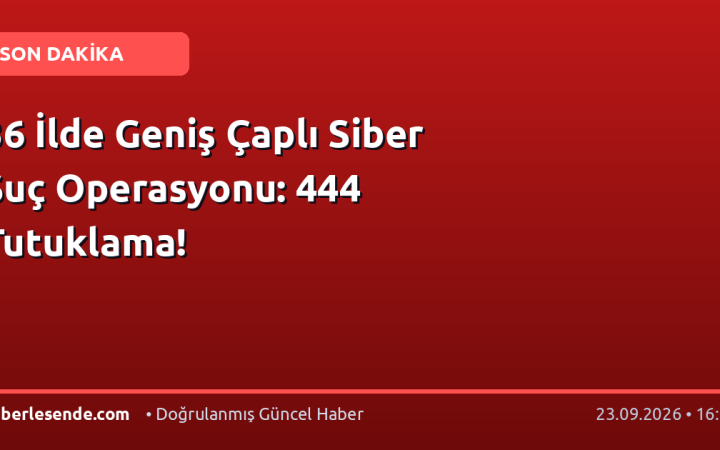 36 İlde Geniş Çaplı Siber Suç Operasyonu: 444 Tutuklama!