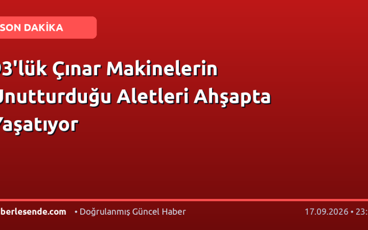 93'lük Çınar Makinelerin Unutturduğu Aletleri Ahşapta Yaşatıyor