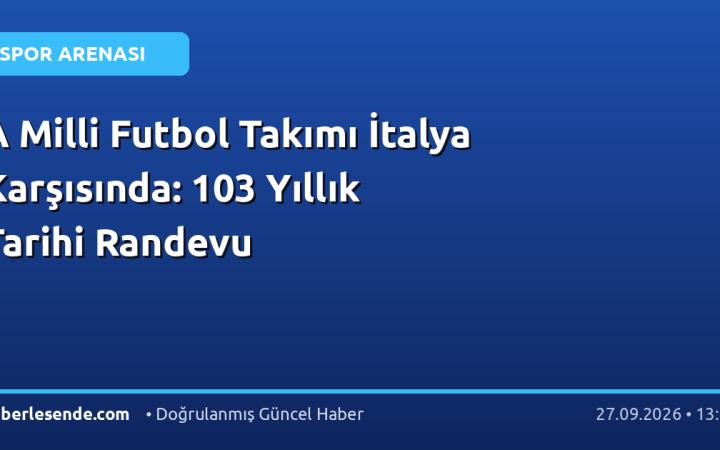 A Milli Futbol Takımı İtalya Karşısında: 103 Yıllık Tarihi Randevu
