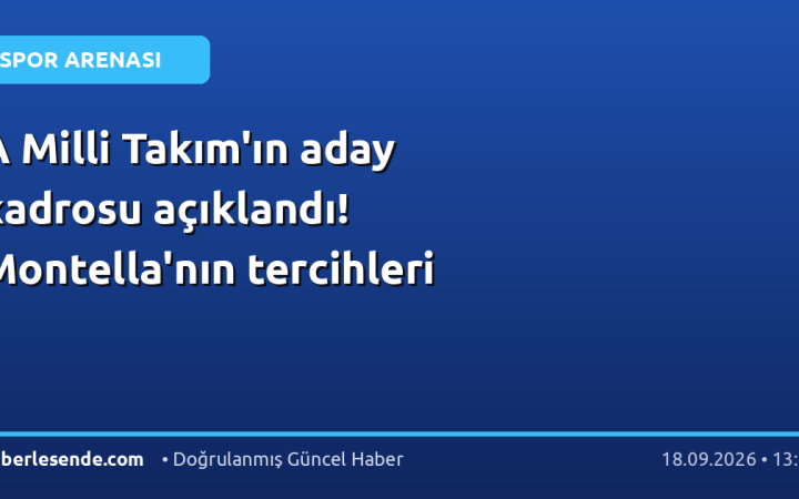 A Milli Takım'ın aday kadrosu açıklandı! Montella'nın tercihleri