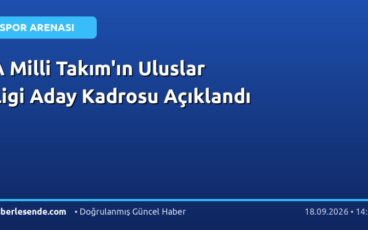 A Milli Takım'ın Uluslar Ligi Aday Kadrosu Açıklandı