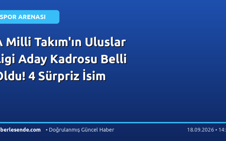 A Milli Takım'ın Uluslar Ligi Aday Kadrosu Belli Oldu! 4 Sürpriz İsim