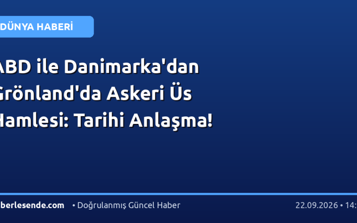 ABD ile Danimarka'dan Grönland'da Askeri Üs Hamlesi: Tarihi Anlaşma!
