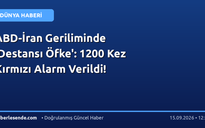 ABD-İran Geriliminde 'Destansı Öfke': 1200 Kez Kırmızı Alarm Verildi!