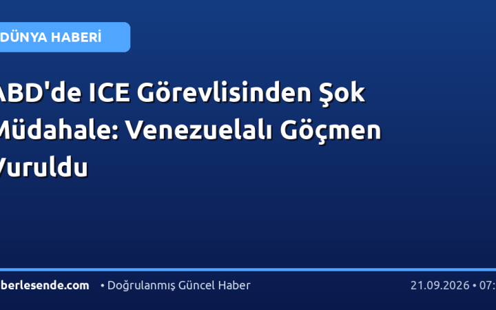ABD'de ICE Görevlisinden Şok Müdahale: Venezuelalı Göçmen Vuruldu