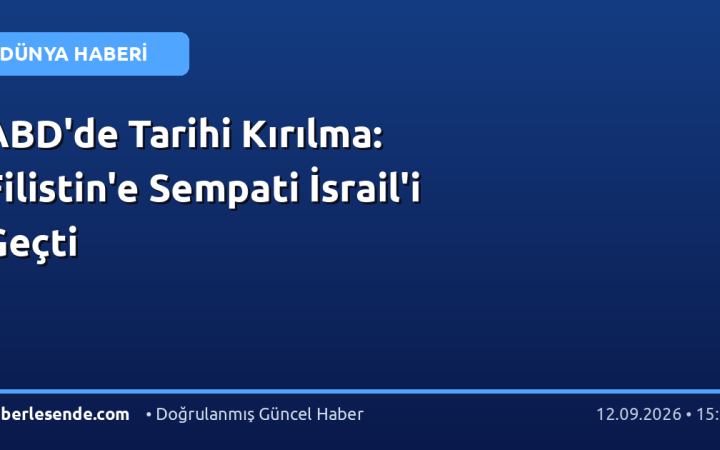 ABD'de Tarihi Kırılma: Filistin'e Sempati İsrail'i Geçti
