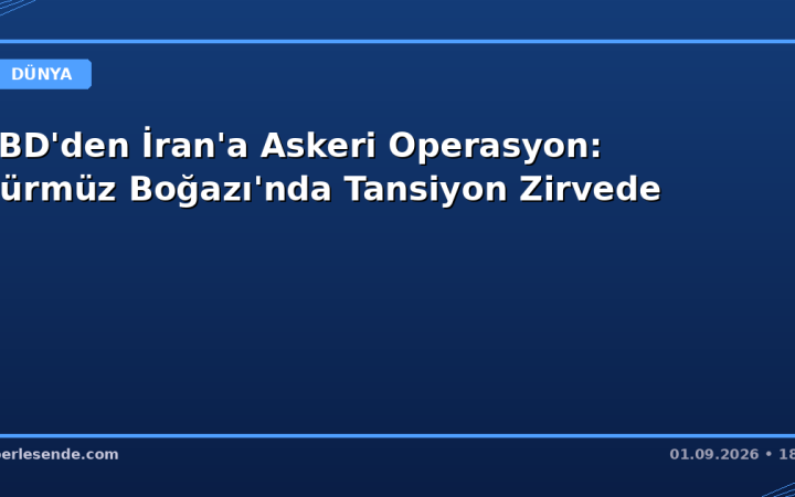 ABD'den İran'a Askeri Operasyon: Hürmüz Boğazı'nda Tansiyon Zirvede