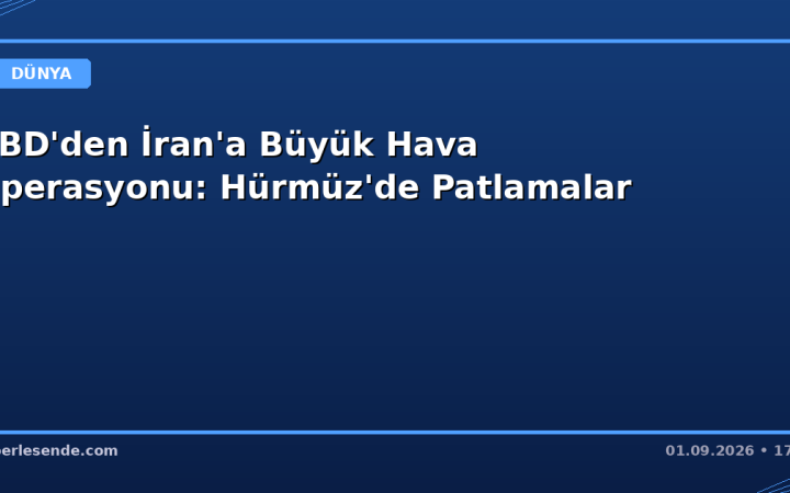 ABD'den İran'a Büyük Hava Operasyonu: Hürmüz'de Patlamalar