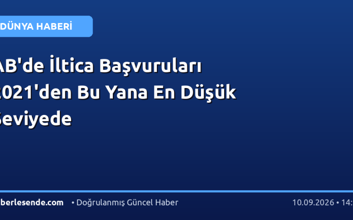 AB'de İltica Başvuruları 2021'den Bu Yana En Düşük Seviyede
