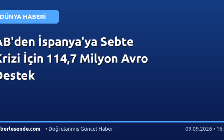 AB'den İspanya'ya Sebte Krizi İçin 114,7 Milyon Avro Destek