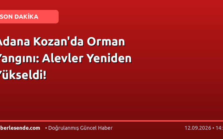 Adana Kozan'da Orman Yangını: Alevler Yeniden Yükseldi!
