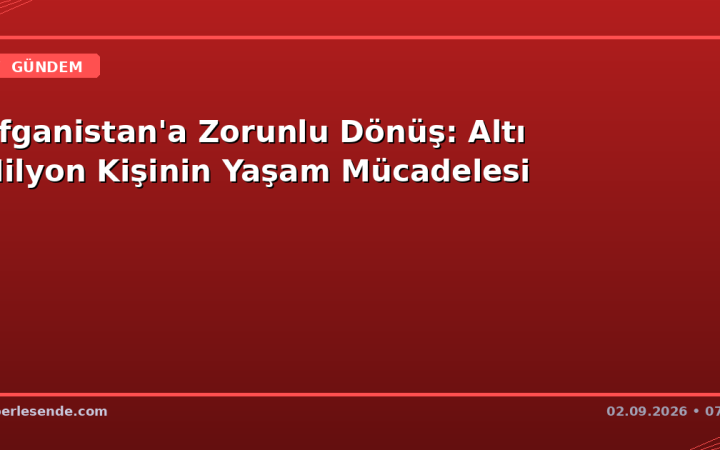 Afganistan'a Zorunlu Dönüş: Altı Milyon Kişinin Yaşam Mücadelesi