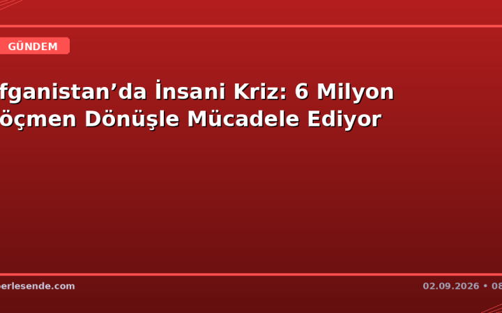 Afganistan’da İnsani Kriz: 6 Milyon Göçmen Dönüşle Mücadele Ediyor