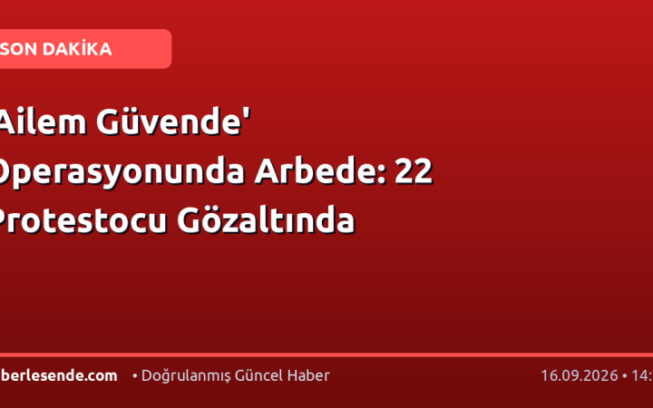 'Ailem Güvende' Operasyonunda Arbede: 22 Protestocu Gözaltında