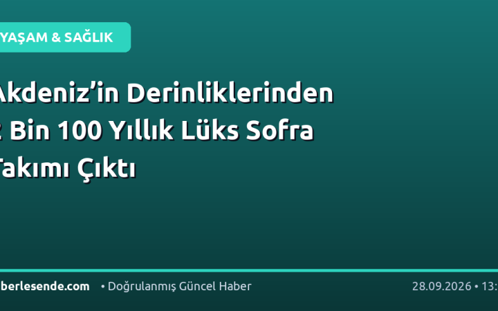 Akdeniz’in Derinliklerinden 2 Bin 100 Yıllık Lüks Sofra Takımı Çıktı