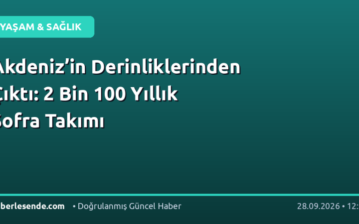 Akdeniz’in Derinliklerinden Çıktı: 2 Bin 100 Yıllık Sofra Takımı