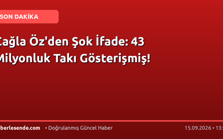 Çağla Öz'den Şok İfade: 43 Milyonluk Takı Gösterişmiş!