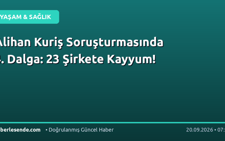 Alihan Kuriş Soruşturmasında 4. Dalga: 23 Şirkete Kayyum!