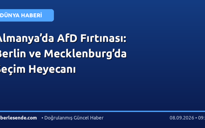 Almanya’da AfD Fırtınası: Berlin ve Mecklenburg’da Seçim Heyecanı