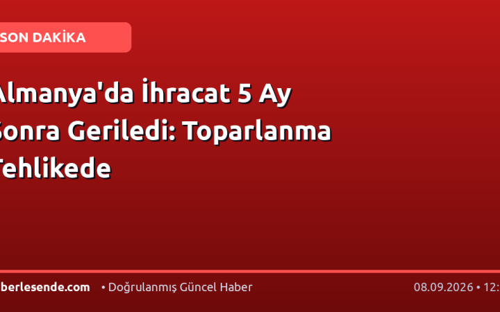 Almanya'da İhracat 5 Ay Sonra Geriledi: Toparlanma Tehlikede