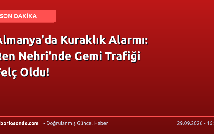 Almanya'da Kuraklık Alarmı: Ren Nehri'nde Gemi Trafiği Felç Oldu!