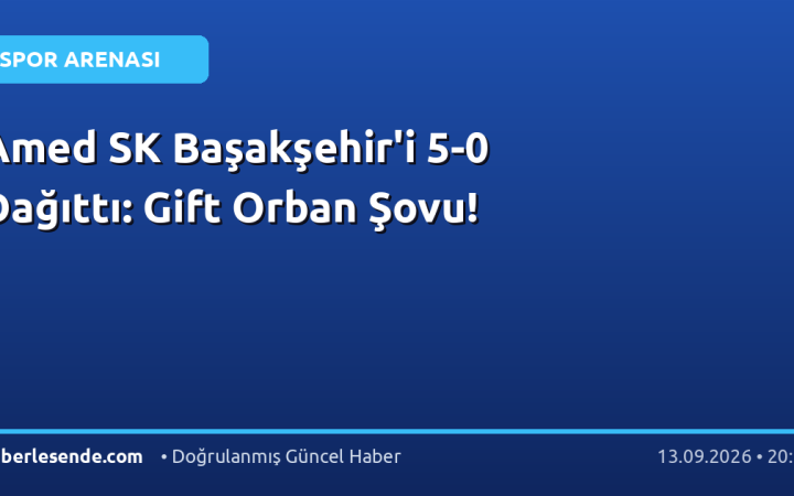 Amed SK Başakşehir'i 5-0 Dağıttı: Gift Orban Şovu!