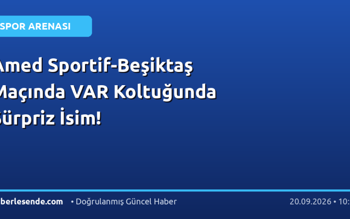 Amed Sportif-Beşiktaş Maçında VAR Koltuğunda Sürpriz İsim!