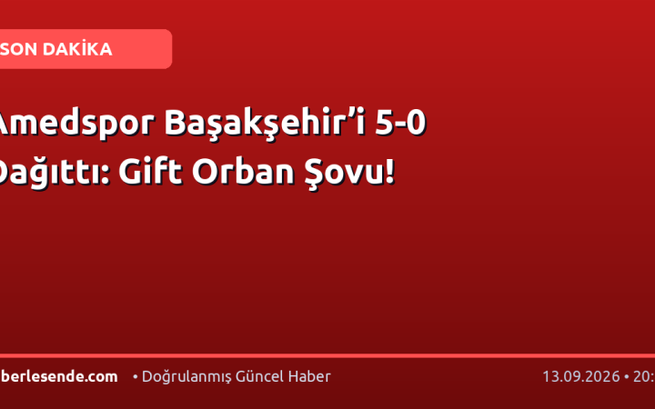 Amedspor Başakşehir’i 5-0 Dağıttı: Gift Orban Şovu!