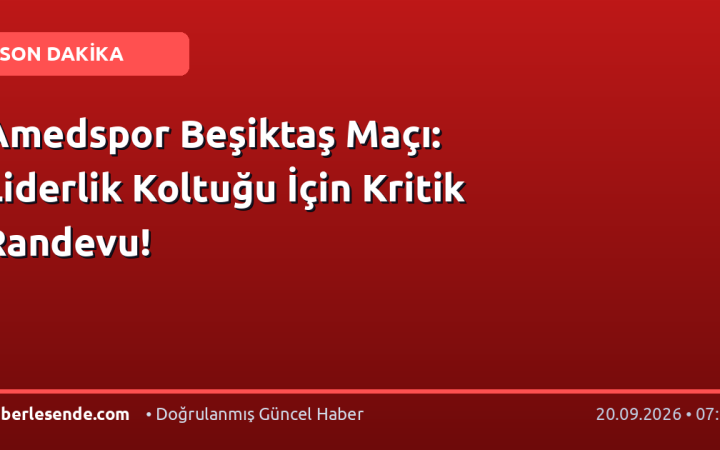 Amedspor Beşiktaş Maçı: Liderlik Koltuğu İçin Kritik Randevu!