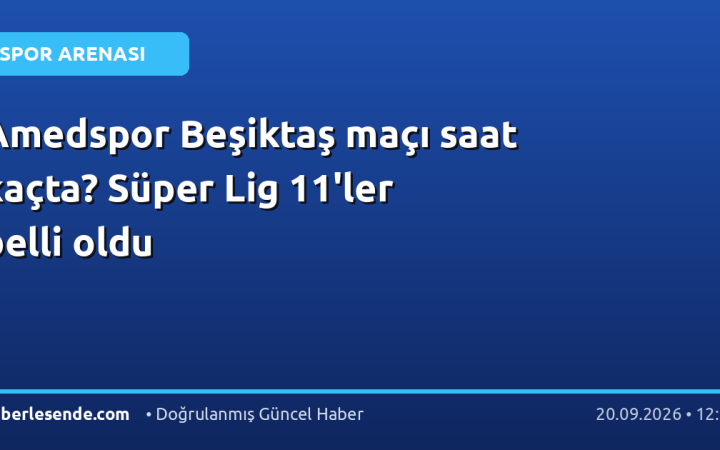 Amedspor Beşiktaş maçı saat kaçta? Süper Lig 11'ler belli oldu