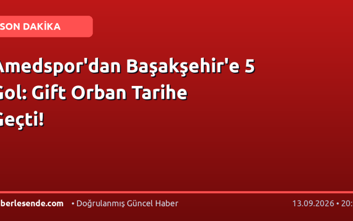 Amedspor'dan Başakşehir'e 5 Gol: Gift Orban Tarihe Geçti!