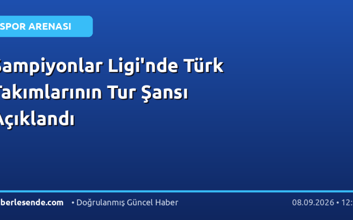 Şampiyonlar Ligi'nde Türk Takımlarının Tur Şansı Açıklandı